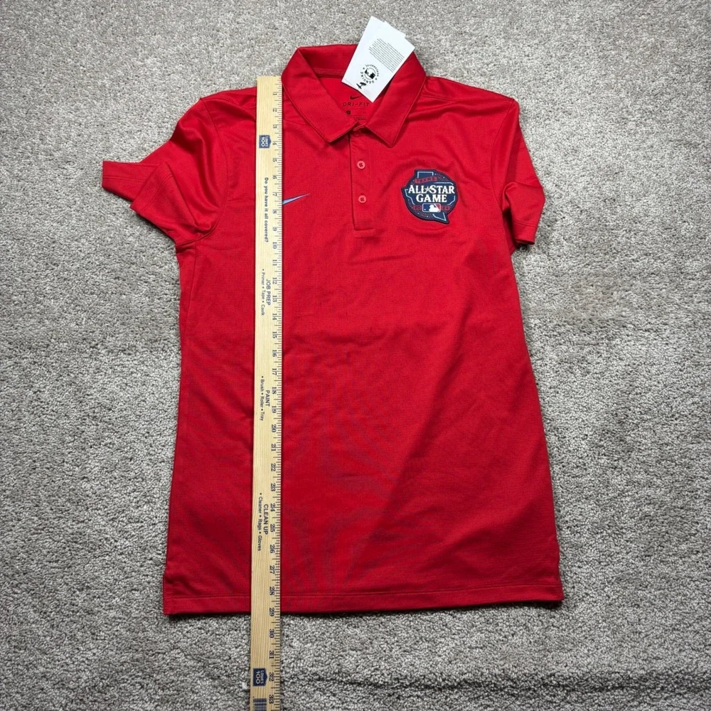 Nike Mens MLB All-Star‎ Game 2024 Texas Polo Shirt Red Dri-FIT NKNB-62Q Small